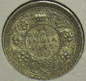 British India 1943 1/4 Rupee 190743 combine shipping