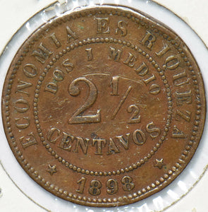 Chile 1898 2 1/2 Centavos 293299 combine shipping