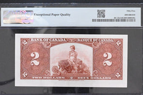 Canada 1937 $2 PMG AU 55 EPQ Bank of Canada BC-22c BABN JE Coyne/GF Towers PM027