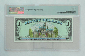 Disney Dollar 1998 Dollar PMG Gem UNC 66EPQ DIS53. Mickey. Sleeping Beauty's Ca