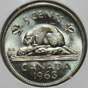 Canada 1963 5 Cents Beaver animal 152195 combine shipping