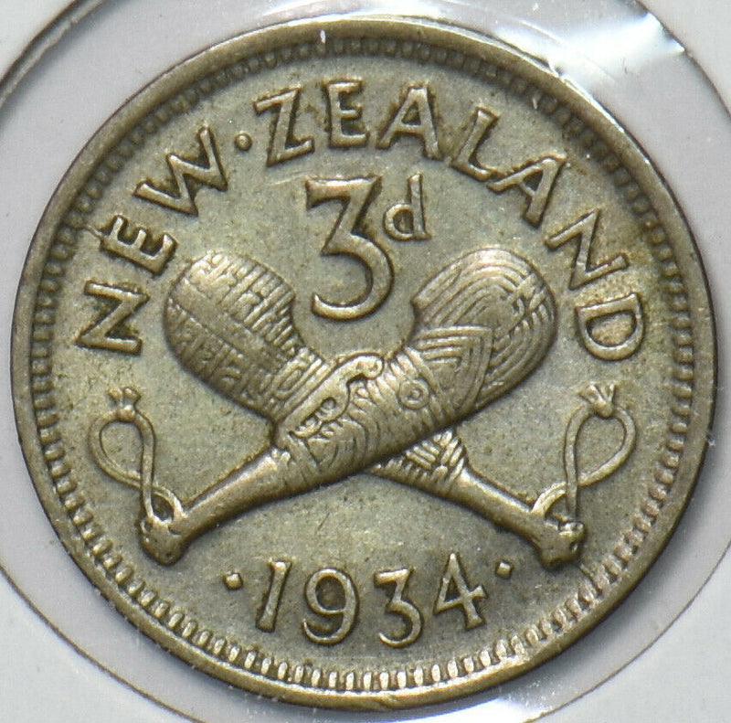 New Zealand 1934 3 Pence 903179 combine shipping