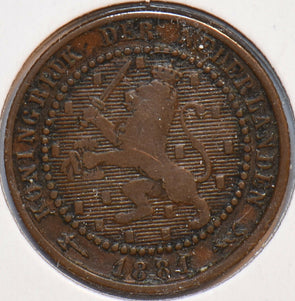 Netherlands 1881 Cent Lion animal 900509 combine shipping