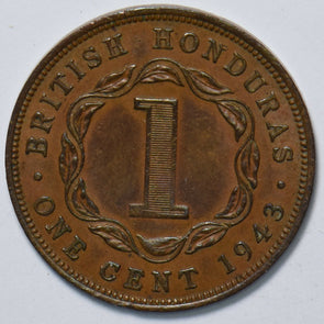 British Honduras 1943 Cent B0122 combine shipping