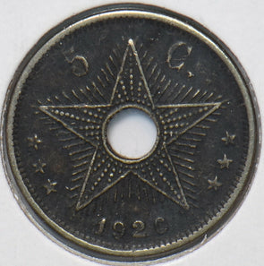Belgian Congo 1920 5 Centimes 193414 combine shipping