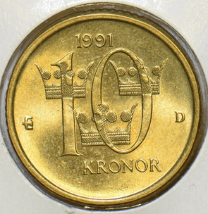 Sweden 1991 10 Kronor 903938 combine shipping