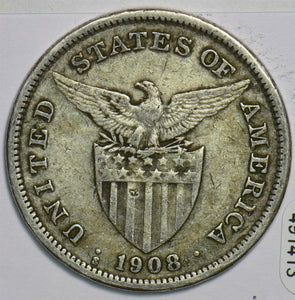 Philippines 1908 Peso 491413 combine shipping