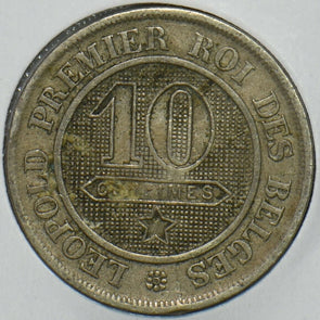 Belgium 1862 10 Centimes Lion animal 151877 combine shipping