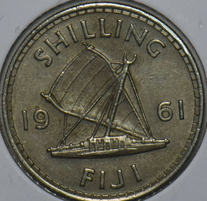 Fiji 1961 Shilling 152309 combine shipping