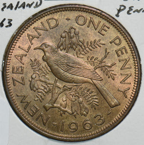 New Zealand 1963 Penny Tui Bird 198933 combine shipping