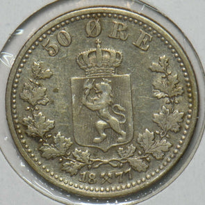 Norway 1877 50 Ore N0221 combine shipping