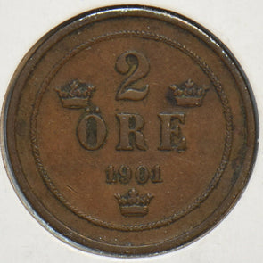 Sweden 1901 2 Ore 195511 combine shipping