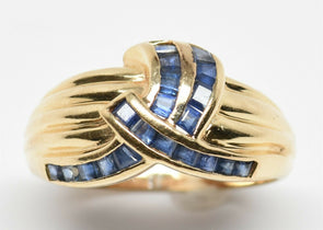14K Gold Sapphire Ring 3.34g RG0174