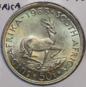 South Africa 1963 50 Cents Springbok animal 296012 combine shipping