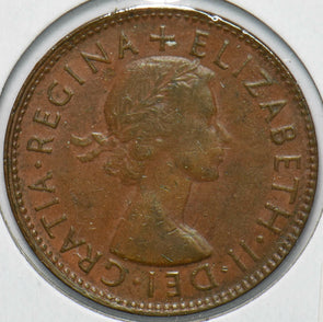 Australia 1953 1/2 Penny Kangaroo animal Elizabeth II 902207 combine shipping