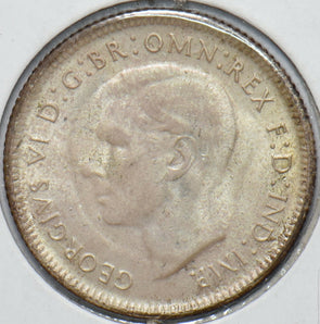 Australia 1943 S Shilling Merino ram animal UNC 240085 combine shipping