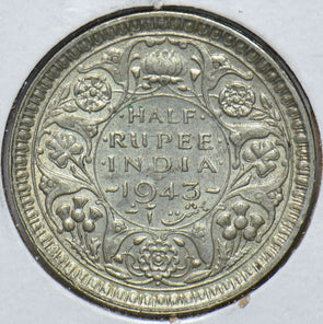 British India 1943 1/2 Rupee 902246 combine shipping