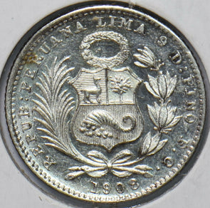 Peru 1908 Dinero 293813 combine shipping