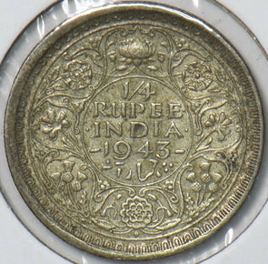 British India 1943 1/4 Rupee 194216 combine shipping