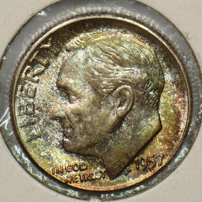 1957 Roosevelt Dime 90% silver U0254