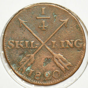 Sweden 1820 1/4 Skilling 240626 combine shipping