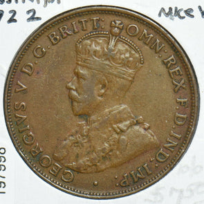 Australia 1922 Penny 197998 combine shipping