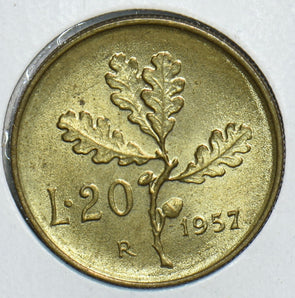 Italy 1957 20 Lire 298835 combine shipping