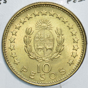 Uruguay 1965 10 Pesos 240986 combine shipping