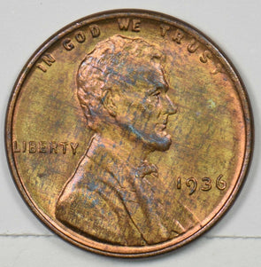 1936 Lincoln Wheat Cent GEM BU Red U0447