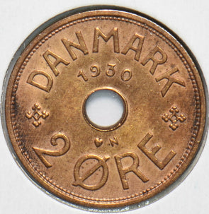 Denmark 1930 2 Ore 192489 combine shipping