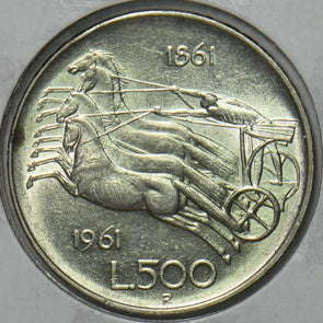 Italy 1961 R 500 Lira Horse animal 296954 combine shipping