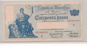 RC0275 Argentina 1897 50 Pesos #246a combine shipping