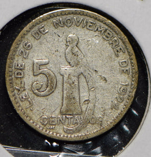 Guatemala 1949 5 Centavos Bird on pillar animal  150028 combine shipping