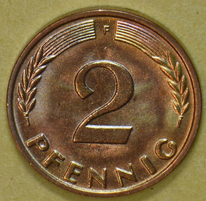 Germany 1965 2 Pfennig 292571 combine shipping