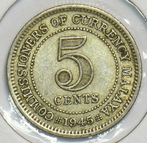 Malaya 1945 5 Cents 153324 combine shipping