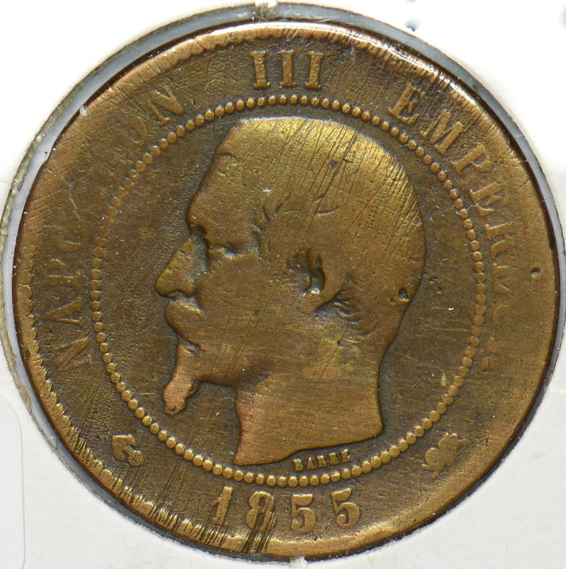 France 1855 10 Centimes Eagle animal Napoleon III 902121 combine shipping