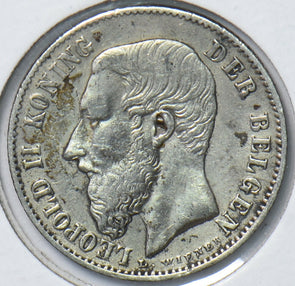 Belgium 1886 50 Cents Lion animal 193033 combine shipping
