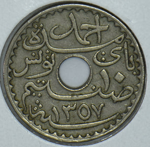 Tunisia 1938 AH 1357 10 Centimes Emu 191435 combine shipping