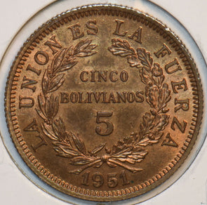 Bolivia 1951 5 Bolivianos 195907 combine shipping