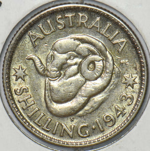 Australia 1943 S Shilling Merino animal 195133 combine shipping