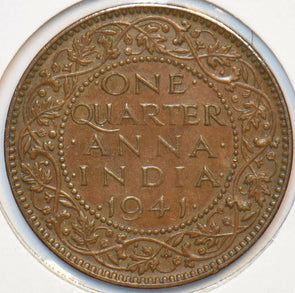 British India 1941 C 1/4 Anna 151623 combine shipping