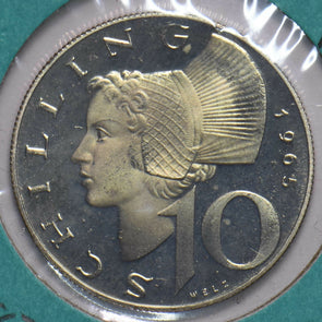 Austria 1964 10 Schilling proof 292764 combine shipping