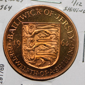 Jersey 1964 1/12 Shilling Lion animal proof 291769 combine shipping