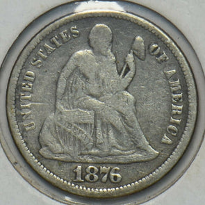 1876 Love Token on seated dime U0127 combine shipping