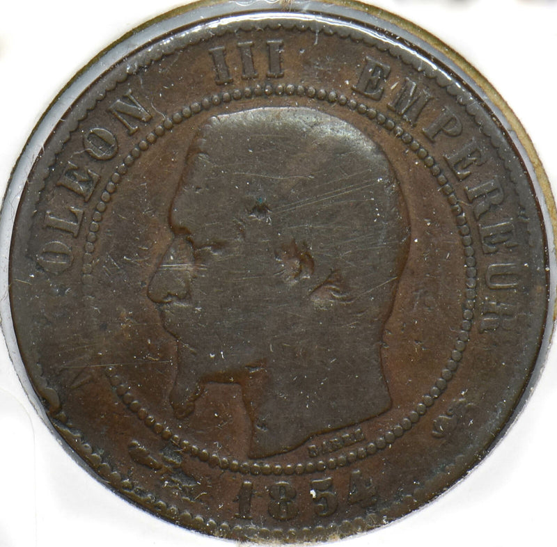 France 1854 10 Centimes Eagle animal Napoleon III 902151 combine shipping