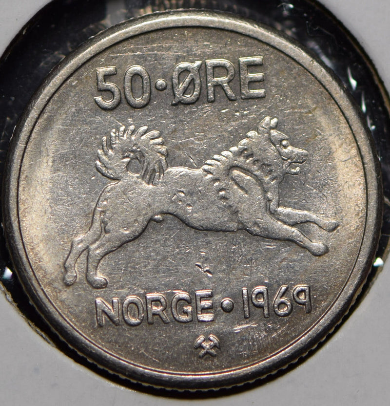 Norway 1969 50 Ore Elkhound animal  150054 combine shipping
