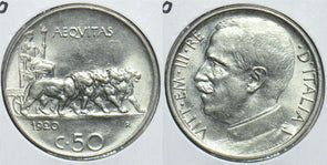 Italy 1920 R 50 Centesimi Lion animal 299042 combine shipping