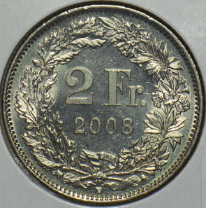Switzerland 2008 2 Francs BU 196186 combine shipping