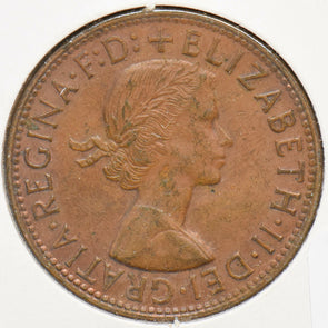 Australia 1962 Penny Kangaroo animal Queen Elizabeth II 150519 combine shipping