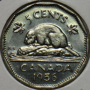 Canada 1956 5 Cents BU 152334 combine shipping
